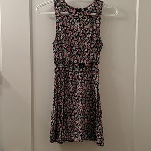 H&M floral zip-back dress
